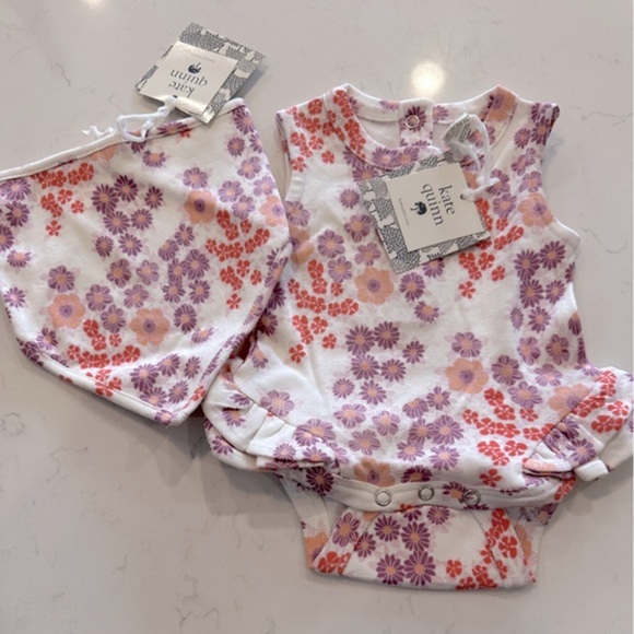 NWT Kate Quinn ruffles romper and bandana bib - Picture 1 of 2